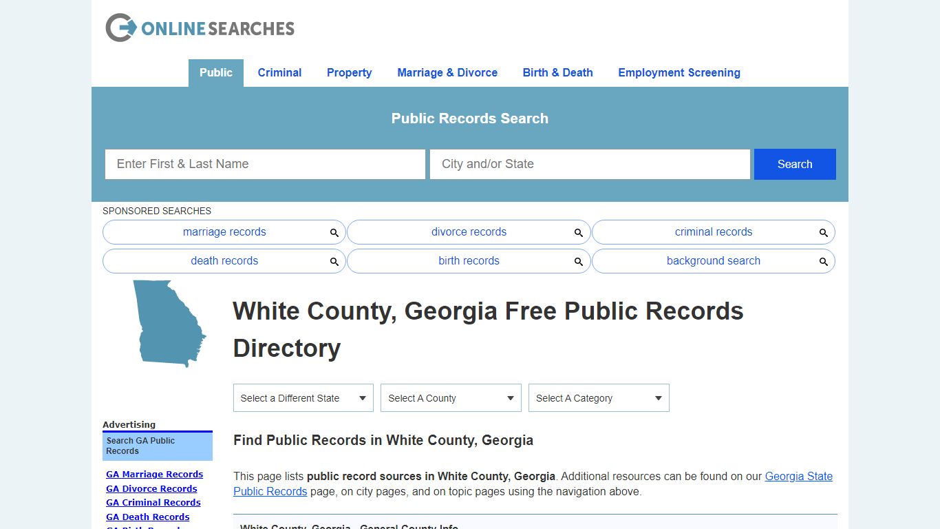White County, Georgia Public Records Directory - OnlineSearches.com