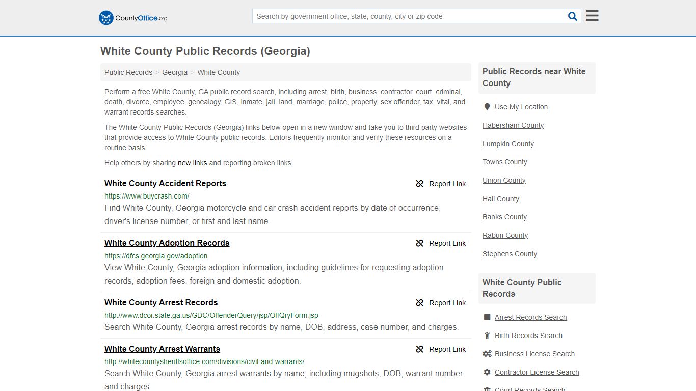 Public Records - White County, GA (Business, Criminal, GIS, Property ...