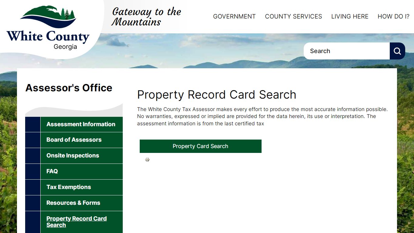 Property Record Card Search | White County Georgia