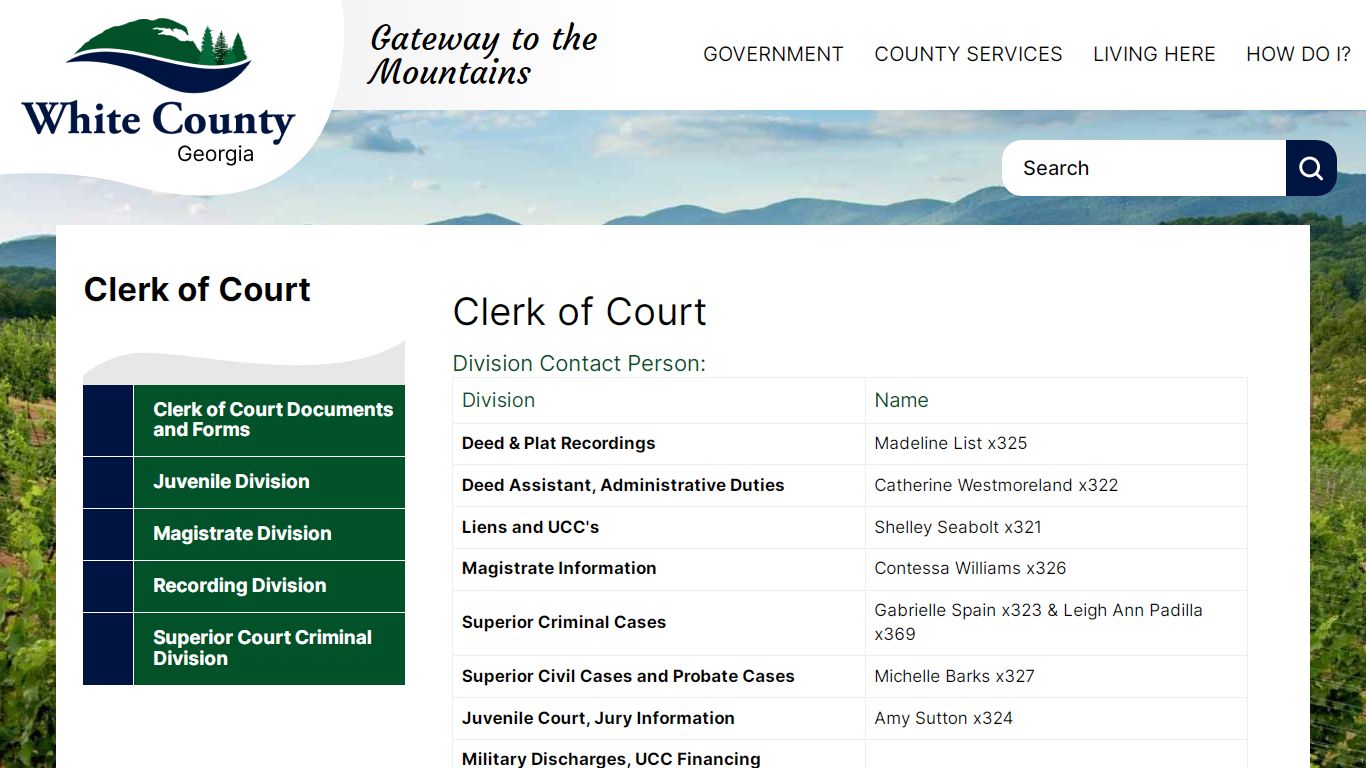 Clerk of Court | White County Georgia
