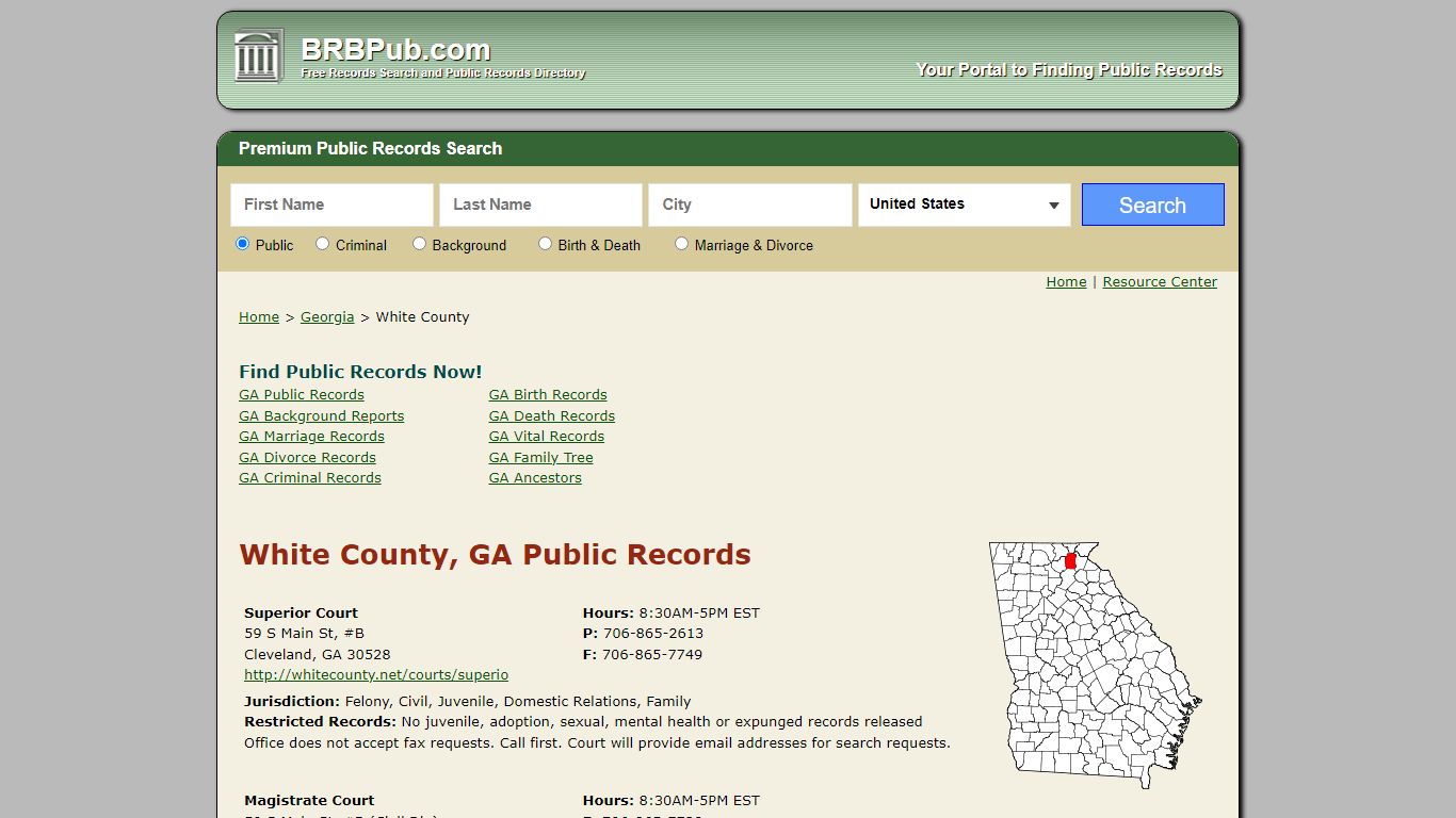 White County Public Records | Search Georgia Government Databases - BRB Pub